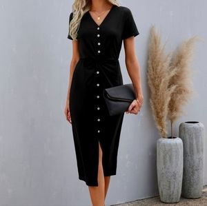 Short sleeve midi dress